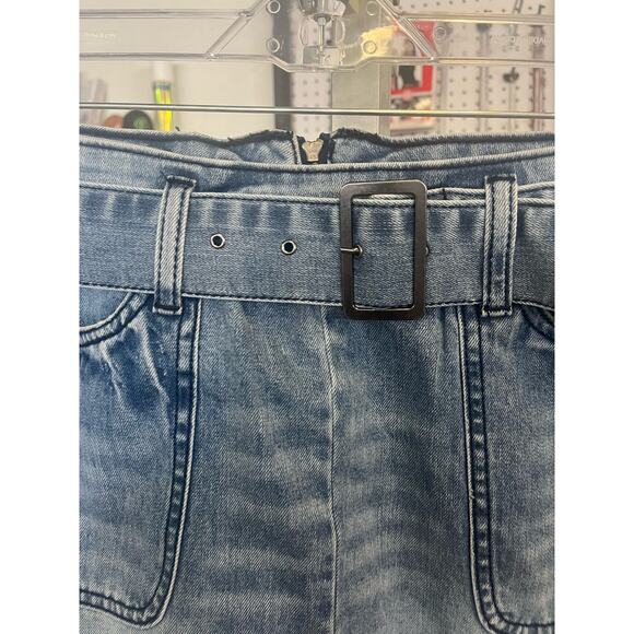 Rewash Vintage Reunion Denim Mini Skirt - Sz 1/25 - Med Wash - Picture 2 of 6